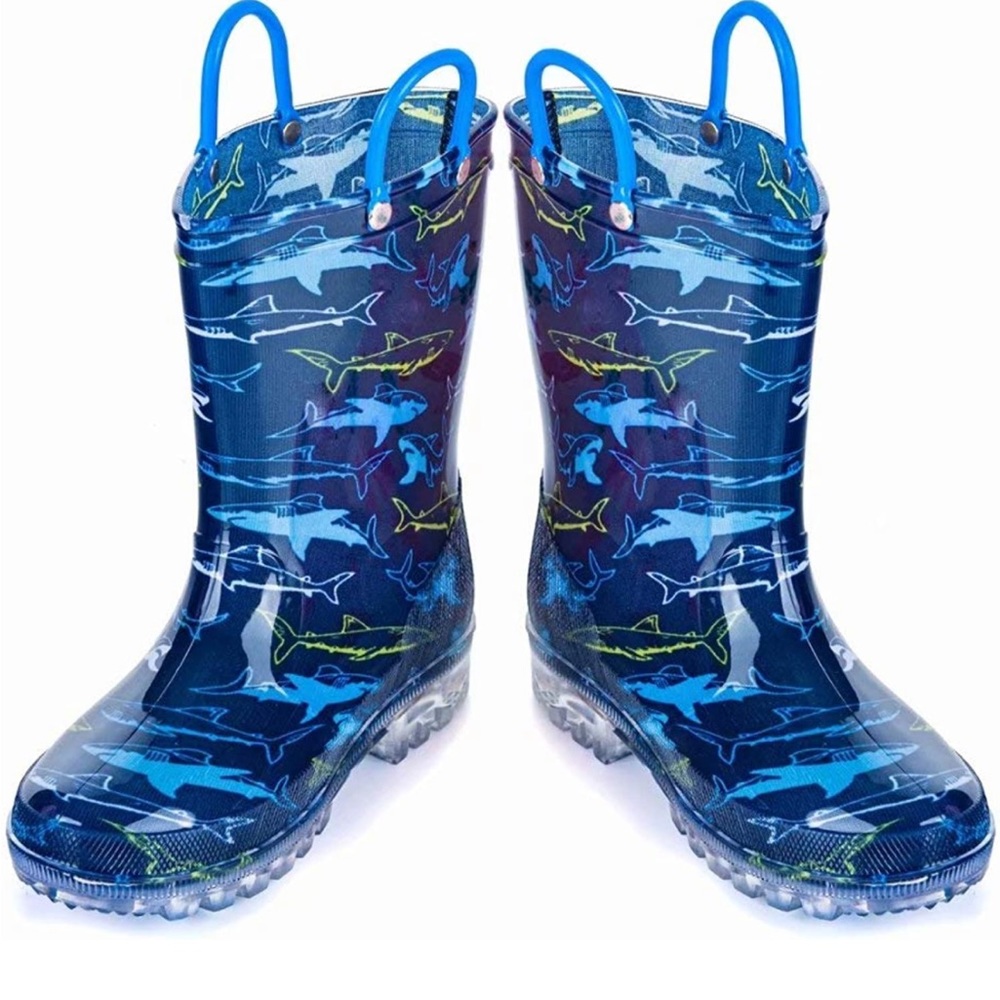 Hugrain Light Up Rain Boots for Little Kids